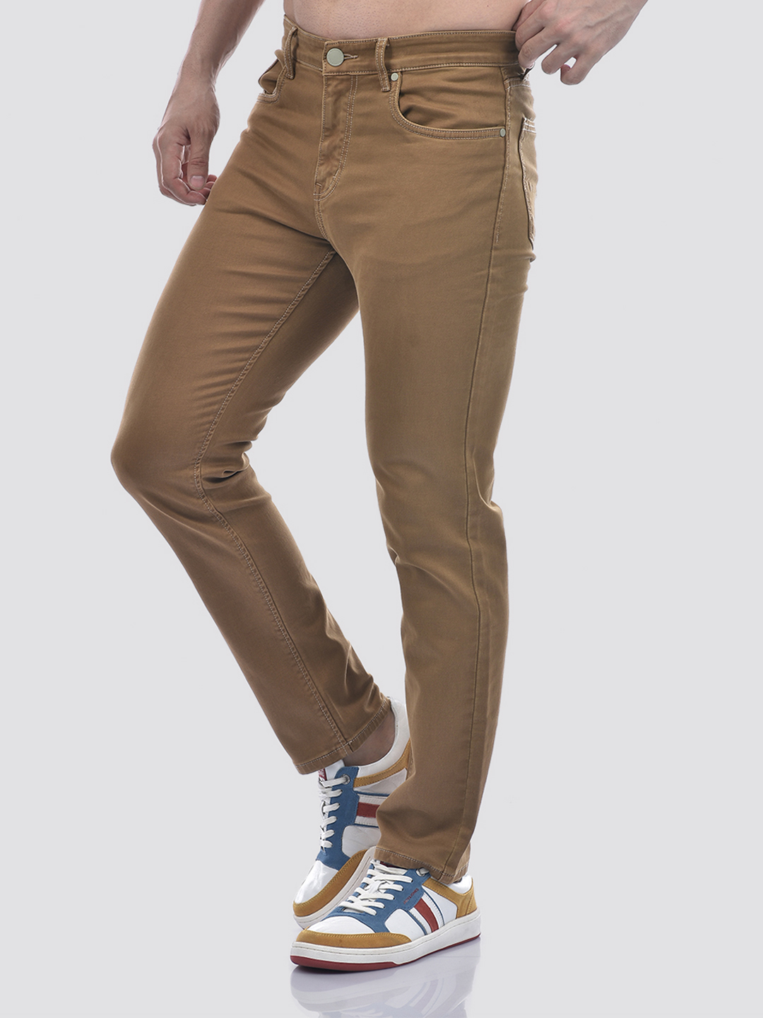 Numero Uno Men Solid Brown Jeans